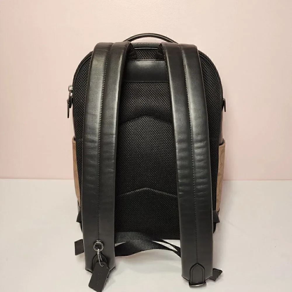 NWT Coach C3230 Graham Backpack In Blocked Signature Canvas Varsity Stripe Bag